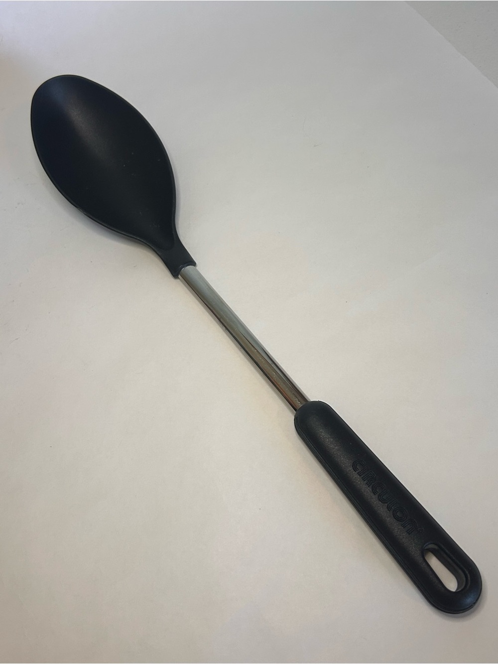 Circulon Serving Cooking Spoon Black Silver Utensil 14”